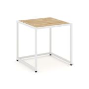 Loft Стол журнальный VR.L-SJK-50 Белый Бриллиант/Металл Черный 500*500*500
