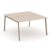 Estetica Рабочая станция 2 места ES.D.RS-2.3-VP Тиквуд Светлый/Металл Латте 1380*1500*750