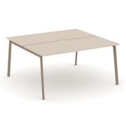 Estetica Рабочая станция 2 места ES.D.RS-2.4-VP Тиквуд Светлый/Металл Латте 1580*1500*750