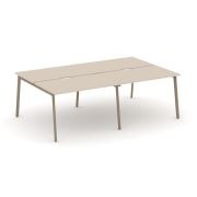 Estetica Рабочая станция 4 места ES.D.RS-4.2-VP Тиквуд Светлый/Металл Латте 2360*1500*750