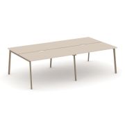 Estetica Рабочая станция 4 места ES.D.RS-4.3-VP Тиквуд Светлый/Металл Латте 2760*1500*750