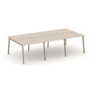 Estetica Рабочая станция 6 мест ES.D.RS-6.1-VP Тиквуд Светлый/Металл Латте 2940*1500*750