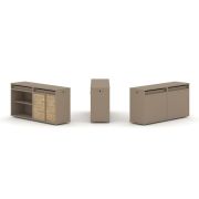 Estetica Набор №5. Тумба двойная+топ ES.NB.2T-5 Латте/Сатин 1500*410*750