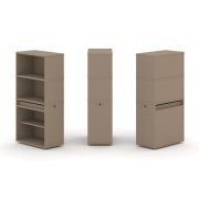 Estetica Набор №1. Тумба одиночная+высокая надставка ES.NB.1V-1 Латте 750*410*1520