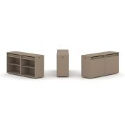 Estetica Набор №1. Тумба двойная+топ ES.NB.2T-1 Латте 1500*410*750