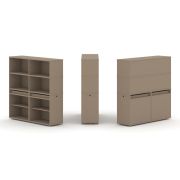Estetica Набор №1. Тумба двойная+высокая надставка ES.NB.2V-1 Латте 1500*410*1520