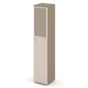 Estetica Шкаф высокий узкий правый ES.SU-1.7R (R) I Латте/Тиквуд Светлый/Лакобель ivory 400*420*1977