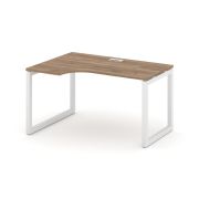 Style Project Стол рабочий эргоном. SN-5O.SPA-002(L) Тиквуд Светлый/Металл Антрацит 1580*600/980*750