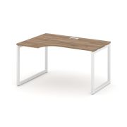 Style Project Стол рабочий эргоном. SN-4O.SPA-012(L) Тиквуд Светлый/Металл Антрацит 1580*700/980*750