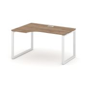 Style Project Стол рабочий эргоном. SN-6O.SPA-002(L) Тиквуд Светлый/Металл Антрацит 1580*600/980*750