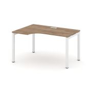 Style Project Стол рабочий эргоном. SN-5P.SPA-001(L) Тиквуд Светлый/Металл Антрацит 1380*600/980*750