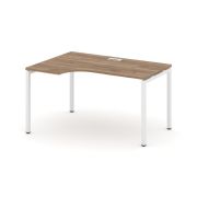 Style Project Стол рабочий эргоном. SN-4P.SPA-001(L) Тиквуд Светлый/Металл Антрацит 1380*600/980*750