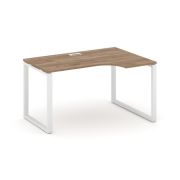 Style Project Стол рабочий эргоном. SN-6O.SPA-002(R) Тиквуд Светлый/Металл Антрацит 1580*600/980*750