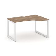 Style Project Стол рабочий эргоном. SN-5O.SPA-001(R) Тиквуд Светлый/Металл Антрацит 1380*600/980*750
