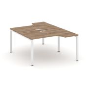 Style Project Рабочая станция эргоном. SN-6P.DRPA-001 Тиквуд Светлый/Металл Антрацит 1380*1232/1992*