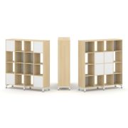 Style Project Набор стеллажа 2-х сторон., 4 яр. SN.NSD-441 Акация Лорка/Металл Антрацит 1488*400*161