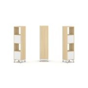 Style Project Набор стеллажа 1 сторон., 4 яр. SN.NS-411 Акация Лорка/Металл Антрацит 387*400*1615