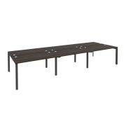 Onix Рабочая станция на П-образном м/к O.MP-D.RS-6.3.7 Тиквуд Светлый/Металл Антрацит 4140*1475*750