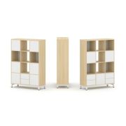 Style Project Набор стеллажа 2-х сторон., 4 яр. SN.NSD-431 Акация Лорка/Металл Антрацит 1121*400*161