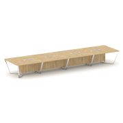 Steel Meet Стол переговорный прямоугольный MD-PR.B.SP-20 Антрацит/Нержавеющая Сталь/Хром 6400*1600*7