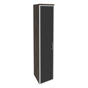 Onix Шкаф высокий узкий левый O.SU-1.10 R (L) white Тиквуд Светлый/Стекло White 400*420*1977